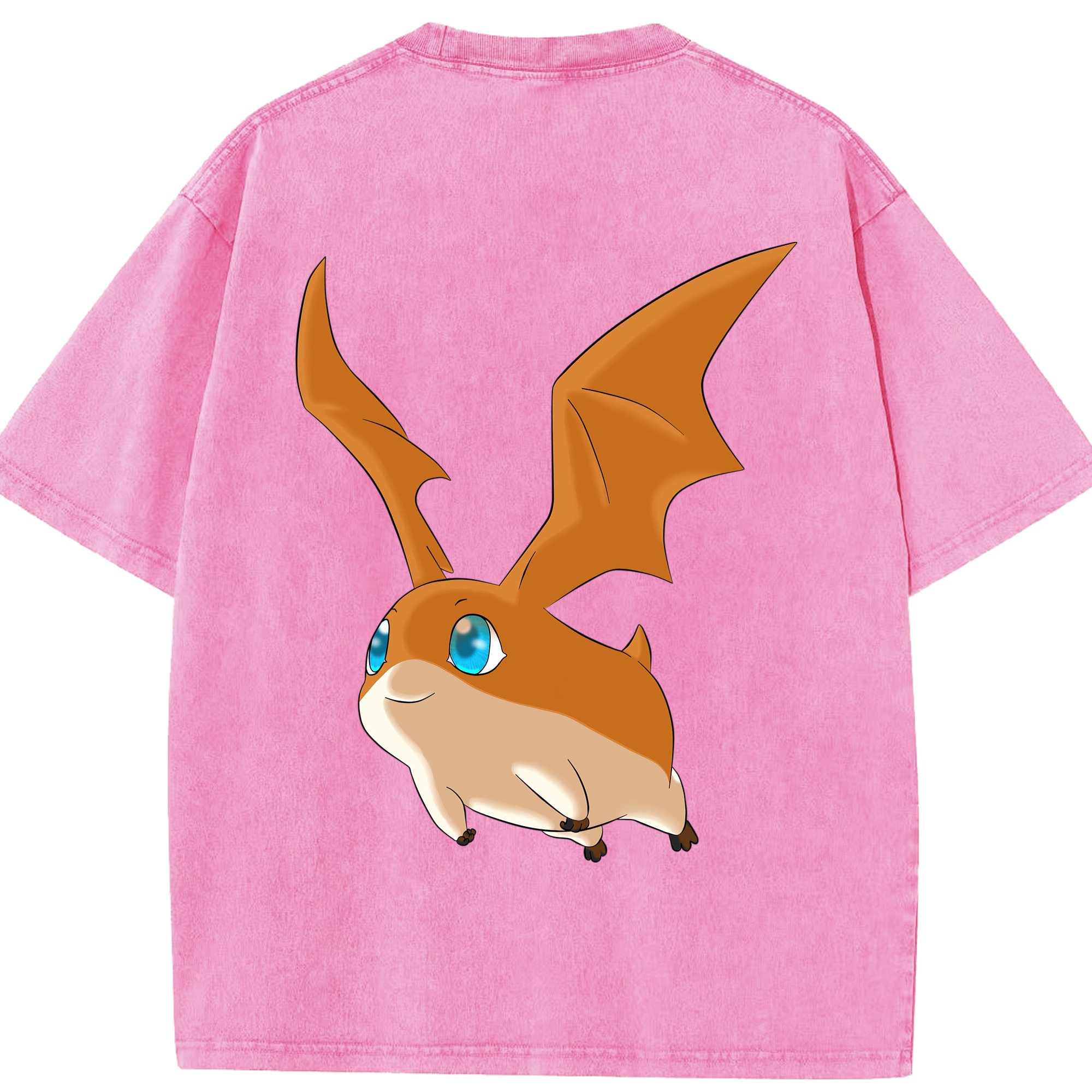 （画像用） Digimon デジタルモンスター/デジモン 綿100% ヴィンテージ風 半袖Tシャツ（背面プリント）